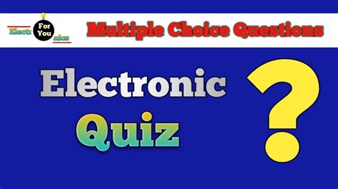 6 Electronic Quizzes, Questions, Answers & Trivia .